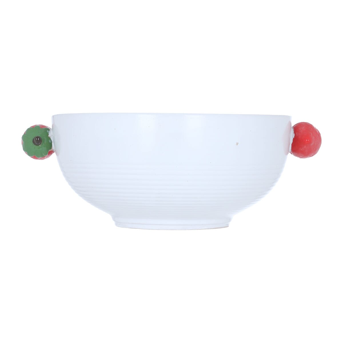 Al Saif Gallery Porcelain Bowl with Strawberry Handle, 26.7 x 20.5 x 9.5 cm - White product image