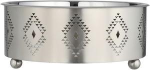 وعاء تقديم ستانلس استيل السيف غاليري، 11×23×23 سم، دائري عميق، قاعدة - فضي product image 2