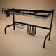 ستاند صحون استيل السيف غاليري، دورين - أسود product image 1