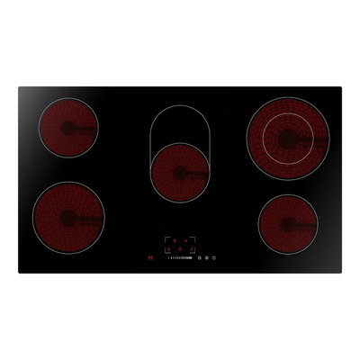 Midea Mchv848 Ceramic Hob, 90 Cm, 5 Burners, 9 Phase Power Level, 9800 W - Black product image 1