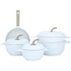 طقم قدور ستانلس ستيل السيف غاليري، 9 قطع، يد جرانيت - ابيض product image 1
