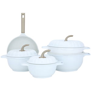 Al Saif Gallery Stainless Steel Cookware Set, 9 Pieces, Granite Handle - White product image