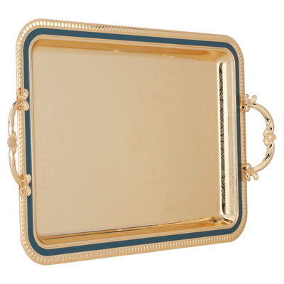 Al Saif Gallery Steel Serving Trays , 44 X 32 X 2 Cm - Gold product image 2