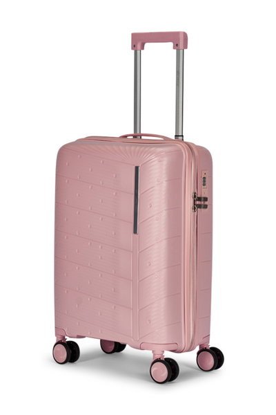 طقم شنط سفر بولي بروبيلين ليمرا، 4 مقاسات، 4 عجلات، بزاوية 360 درجة، LMA-PP501 - وردي product image 3