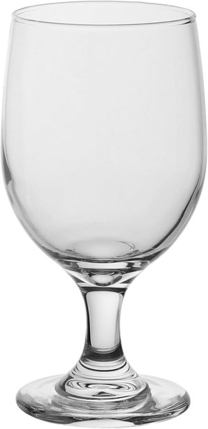 Al Saif Gallery glass cups set, 370 ml, with base - transparent product image 2