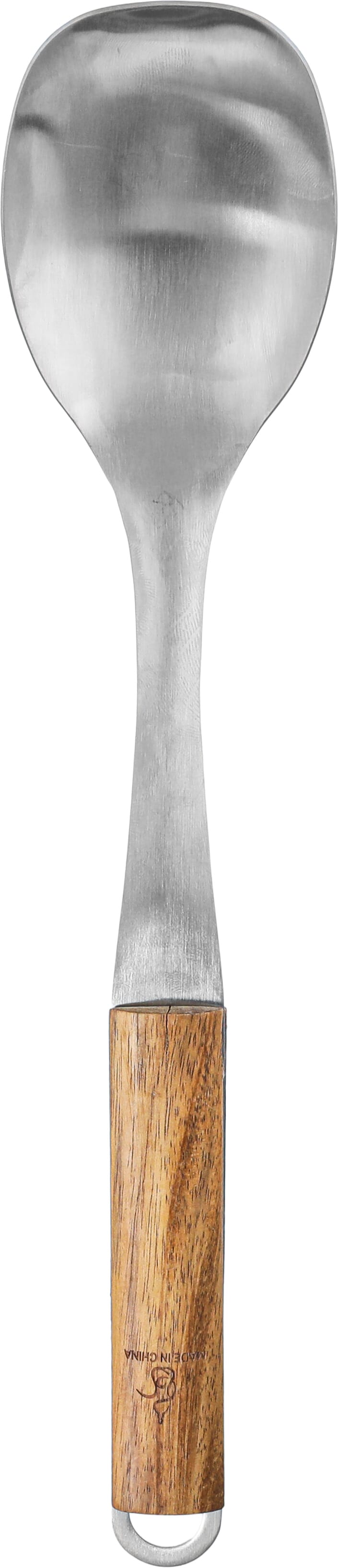ملاعق تقليب الطعام بيد خشب السف غاليري - فضي بني product image 1