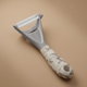 Al Saif Gallery steel peeler, with marble-coloured plastic handle - gray product image 1