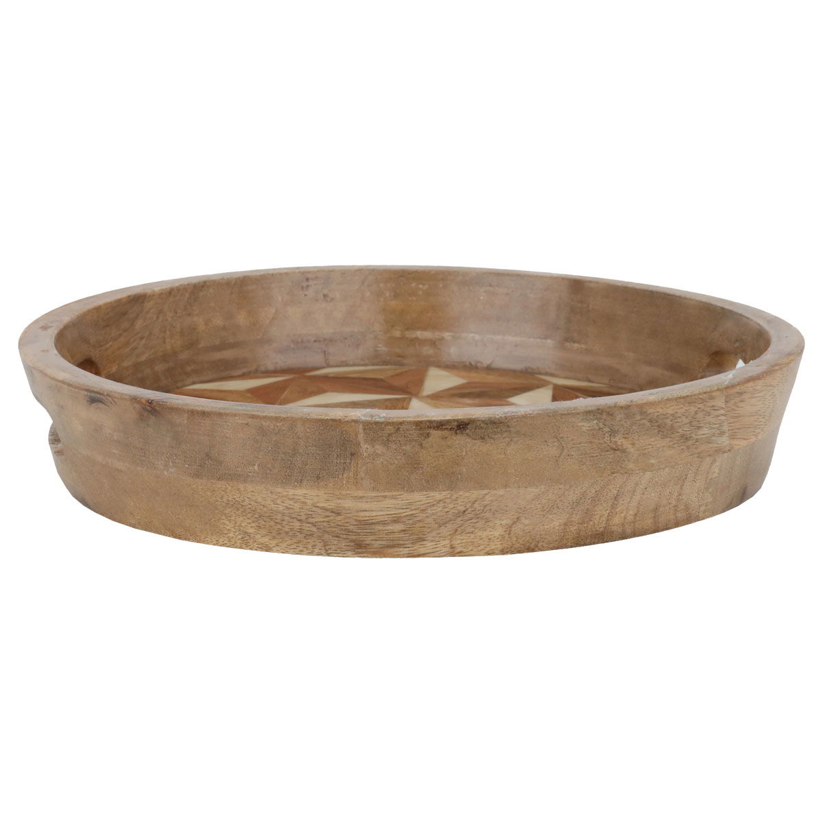 Saif Gallery wooden serving tofir, 29 x 29 x 5 cm, round, small - brown product image 3