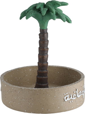 صحن تقديم بلاستيك مقوى السيف غاليري، 13x13x16 سم، دائري، شكل نخلة - متعدد الألوان product image 2