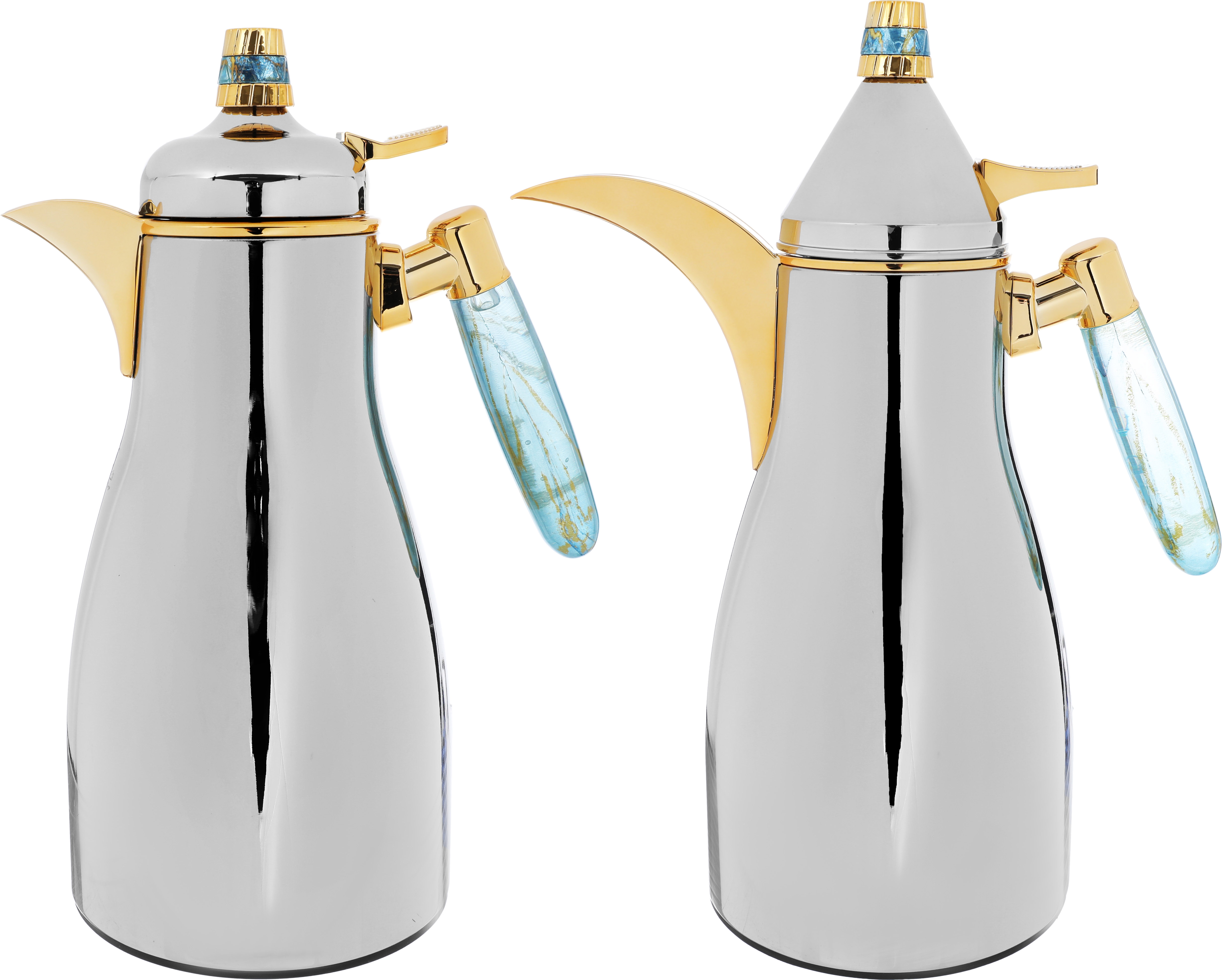 Al Saif Gallery Maimouna Steel thermos Set, 2 Pieces, 1 Liter - Silver product image 1