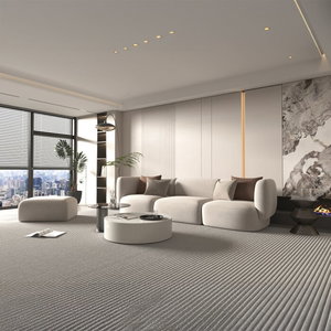 Modern Swedish wood sofa, 300x85x40 cm, boucle fabric - light beige product image