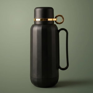Timeless Rahal Thermos, 1 liter, thermal glass inner container, plastic outer shell - black product image