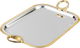Al Saif Gallery Stainless Steel Serving Tray, 3 Pieces, Rectangle - Silver Gold product image 2