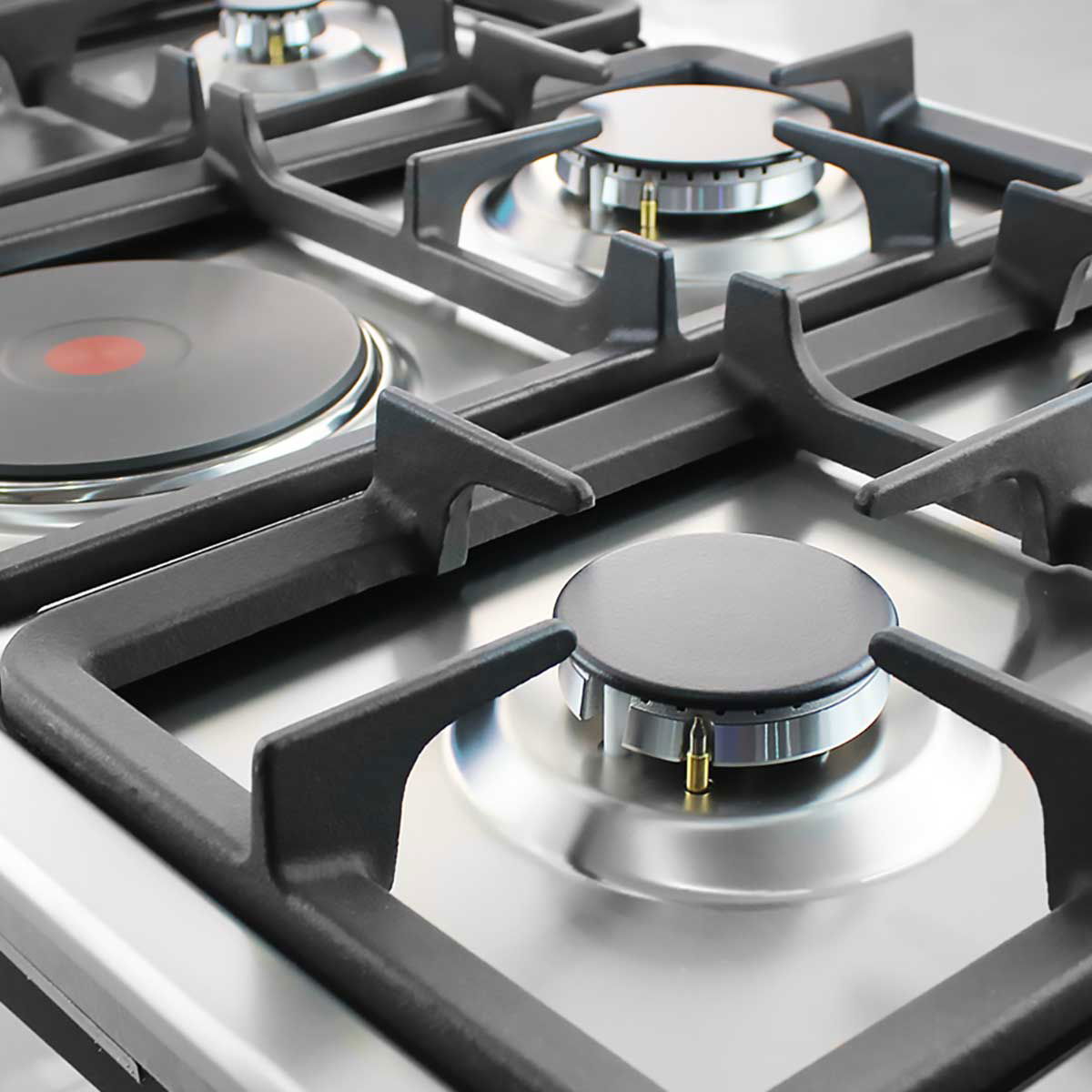 Ariston Am95E0Gmixsa Electric Stove, 5 Burners, 86 X 51 Cm - Silver product image 6