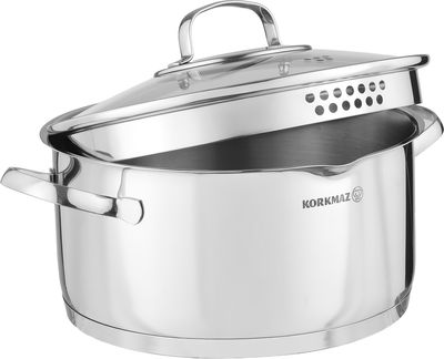 طقم قدور ستانلس ستيل استيما كوركماز، 8 قطع - فضي product image 5