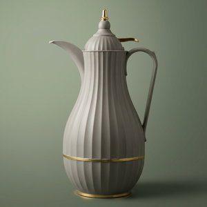 Al Saif Gallery Thermos Tamim 7, 0.6 liters, glass inner case, plastic outer frame - cappuccino product image