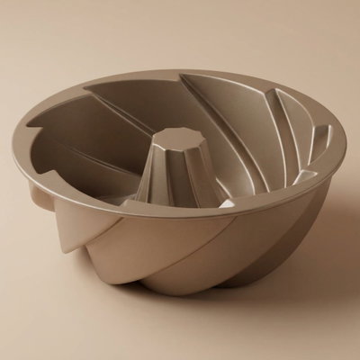 Rocky Aluminum Cake Mold, 10x10x4 cm, Rose - Dark Gold product image 1