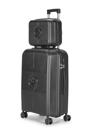 طقم شنط سفر بولي بروبيلين ليمرا، 4 مقاسات، 4 عجلات، بزاوية 360 درجة، LMA-PP529 - رمادي غامق product image 2