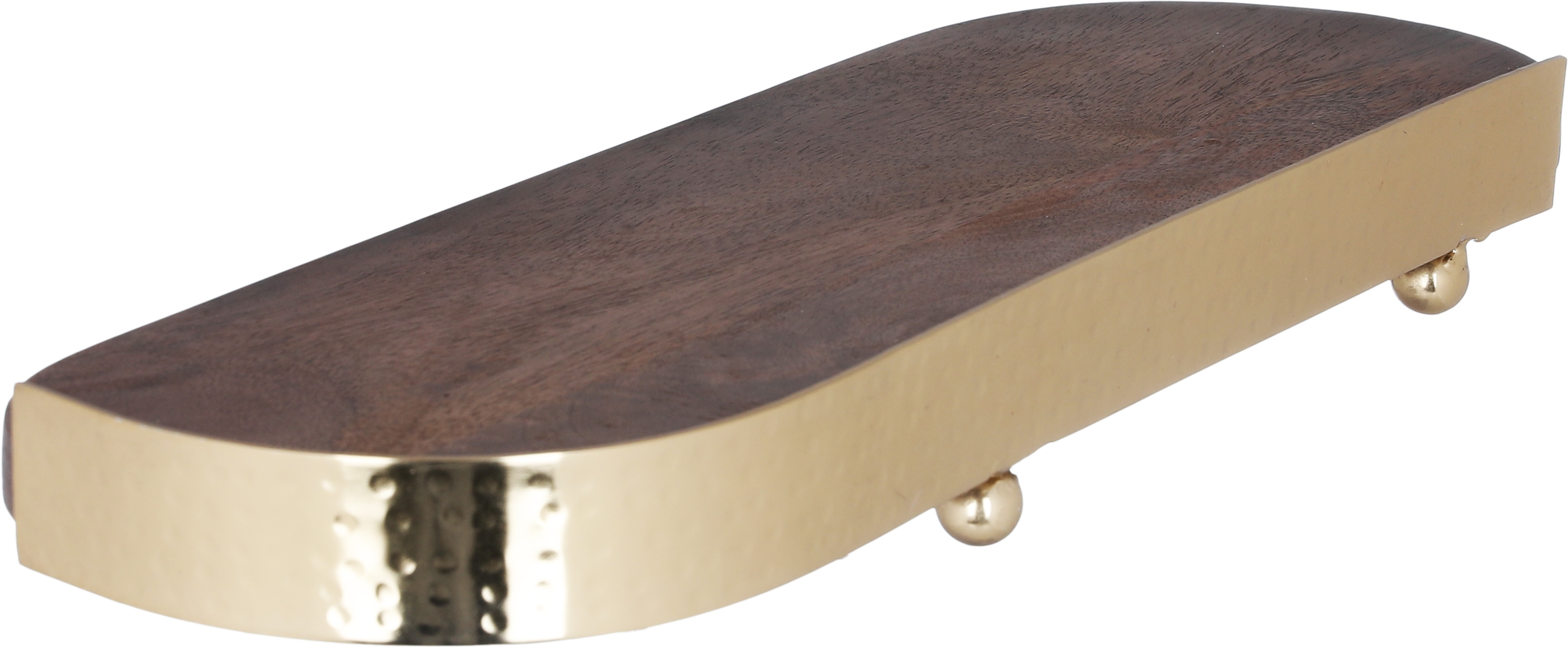 Saif Gallery wood serving tofir, 42 x 15 x 4.5 cm, oval, golden-brown frame product image 2