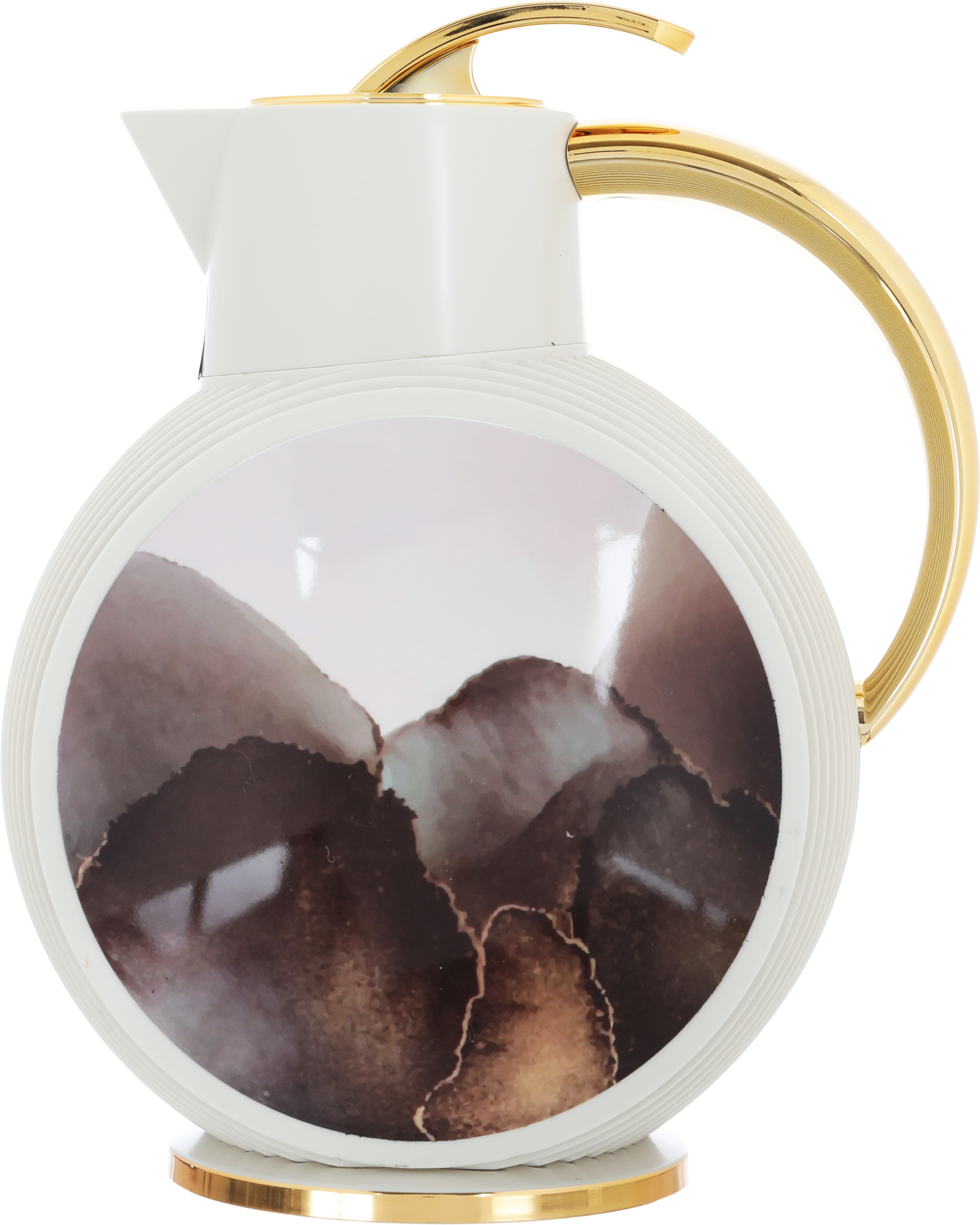 Glory Al-Jawhara Thermos, 900 ml, glass inner container, plastic outer shell - beige product image
