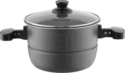 قدر ضغط كهربائي إديسون برو، وعاء داخلي جرانيت، 800 واط، 4 لتر، 10 وظائف طبخ، GT409-W - فضي اسود product image 6