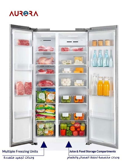 ثلاجة نوفروست اروروا، 612 لتر، 21.6 قدم، نظام منع تكون ثلج، AR-840SNFT - فضي product image 3