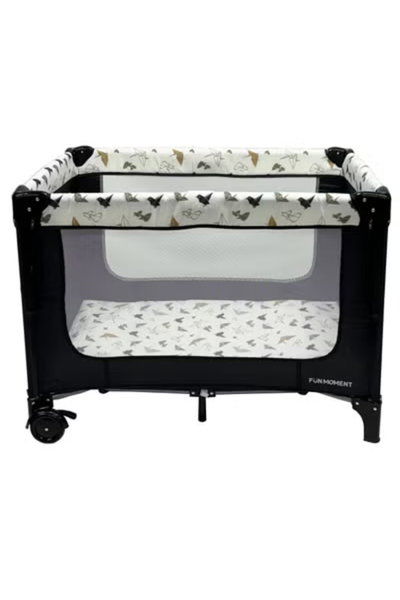 سرير اطفال فان مومنت، 100×70 سم، قابل الطي - اسود product image 4