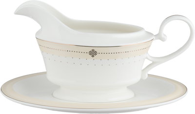 طقم تقديم سفرة بورسلان السيف غاليري، 166 قطعة، نقش ذهبي - أبيض بيج product image 4