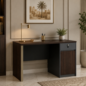مكتب إداري مودرن خشب MDF، 75×140×60 سم - بني غامق product image
