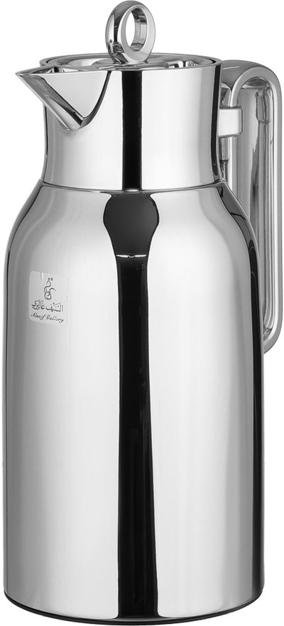 Al Saif Gallery Al Durra Thermos Set, 1/1 Liter, 2 Pieces, Glass Inner Container, Push Button - Silver product image 8