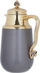 Al Saif Gallery Fatima thermos set, 1/0.7 liter, two pieces, thermal glass inner shell, steel outer shell - Cappuccino product image 9