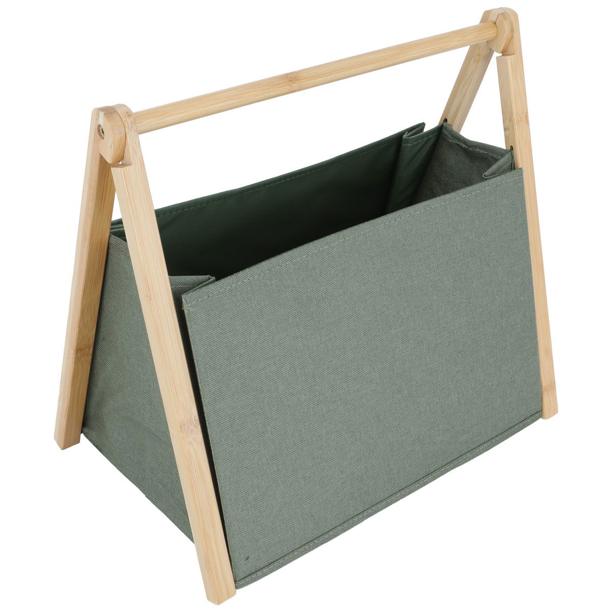 سلة تخزين قماش السيف غاليري، 38×25×33.5 سم، قابلة للطي - أخضر زيتي product image