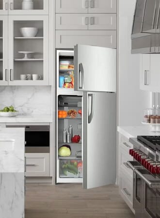 ثلاجة ديفروست جنرال جولدي، 304 لتر، 11 قدم، فريزر علوي، GR311DF - فضي product image 3