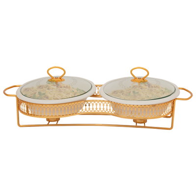 Al Saif Gallery porcelain food warmer, 33.2 cm, with lid and stand - multiple colors product image 1