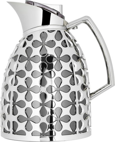 Al Saif Gallery Andalusia thermos set, 0.75/1 liter, glass inner container, plastic outer shell - black and silver product image 3