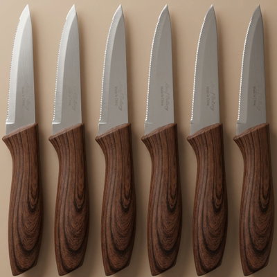 طقم سكاكين مشرشر استيل السيف غاليري، 6 قطع - بني product image 1
