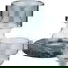 طقم تقديم شاي وقهوة زجاج صحن رخام السيف غاليري، 18 قطعة - شفاف أسود product image 1