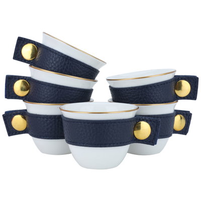طقم فناجين قهوة بورسلان السيف غاليري، 6 قطع - ازرق product image 1