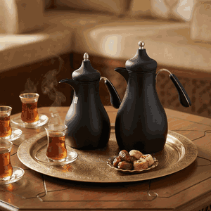 ‫طقم ترامس سما السيف غاليري، 0.7 / 1 لتر، قطعتين، حافظة داخلية زجاج حراري، هيكل خارجي استيل - أسود product image 2