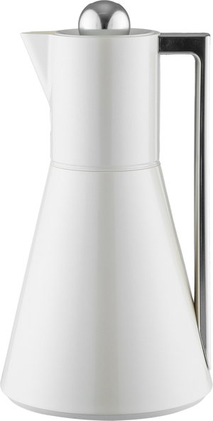 Everest Lena Thermos, 1 liter, glass interior, squeeze lid, pearl silver handle product image 2