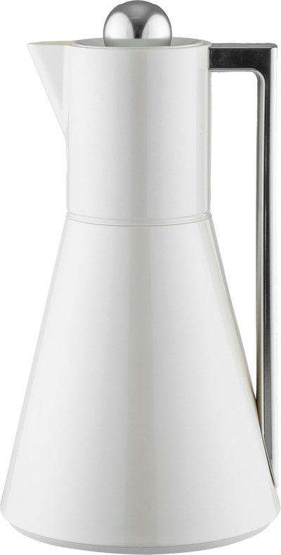 Everest Lena Thermos, 1 liter, glass interior, squeeze lid, pearl silver handle product image 2