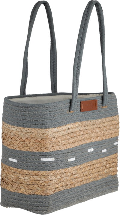Al Saif Gallery Wicker Thermos Bag, 45x27 cm - Dark Gray Beige product image 3