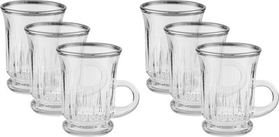 طقم بيالات زجاج السيف غاليري، 6 قطع، 100 مل - شفاف product image 1