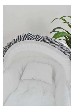 سرير موسى قابل للطي فان مومنت، 76×42×76 سم، حامل خشب - ابيض product image 2