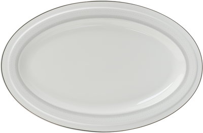 طقم تقديم سفرة بورسلان السيف غاليري، 166 قطعة، نقش فضي - أبيض product image 22