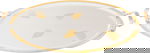 Al Saif Gallery steel tray set, 3 pieces, oval, gold-silver engraved product image 2