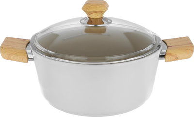 طقم قدور جرانيت بغطاء زجاج فالز، 7 قطع - بيج فاتح product image 7