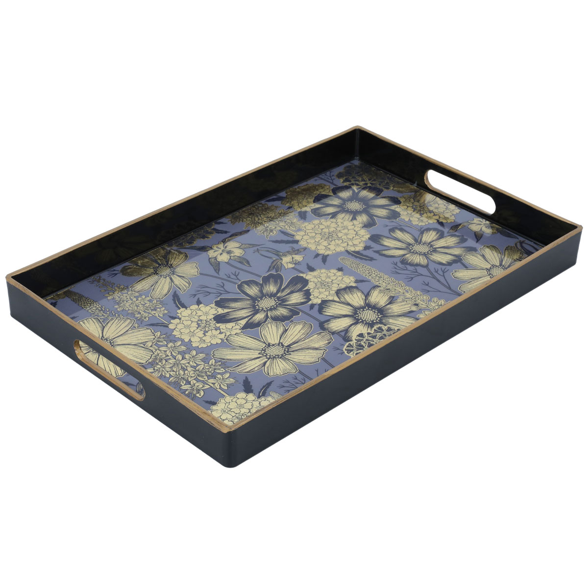 Al Saif Gallery Plastic Serving Tray, 40 X 26 X 3.8 Cm - Black product image