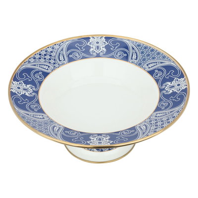 Al Saif Gallery porcelain stand, 30 cm, circular, blue-white pattern product image 2