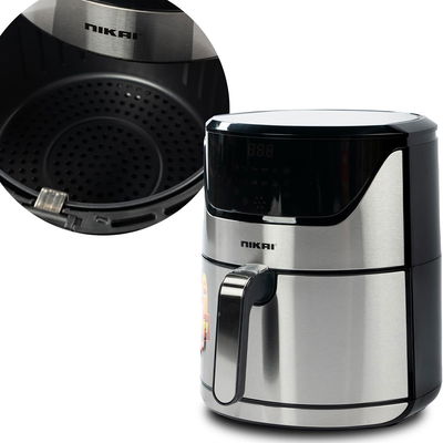 Nikai Air Fryer, 6 Liter, 1800 Watt, Digital, Naf688Ds - Black Silver product image 4